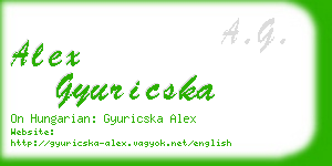alex gyuricska business card